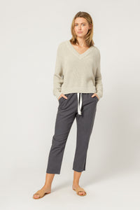 Nude Lucy kimber v neck knit cream marle knitwear