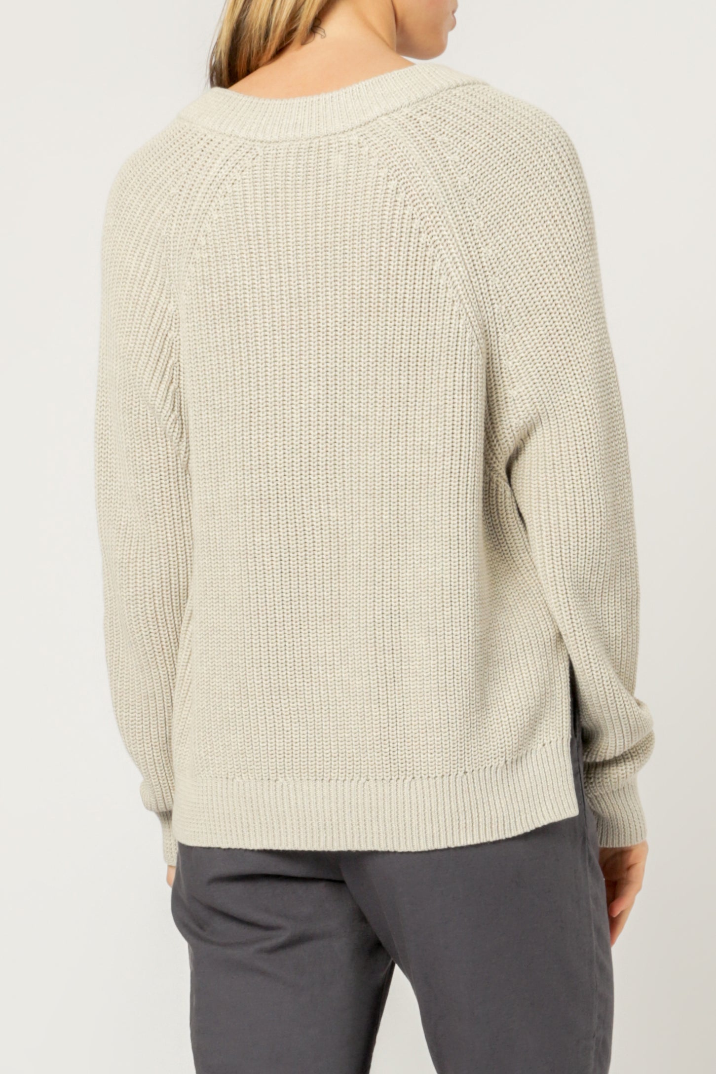 Nude Lucy kimber v neck knit cream marle knitwear