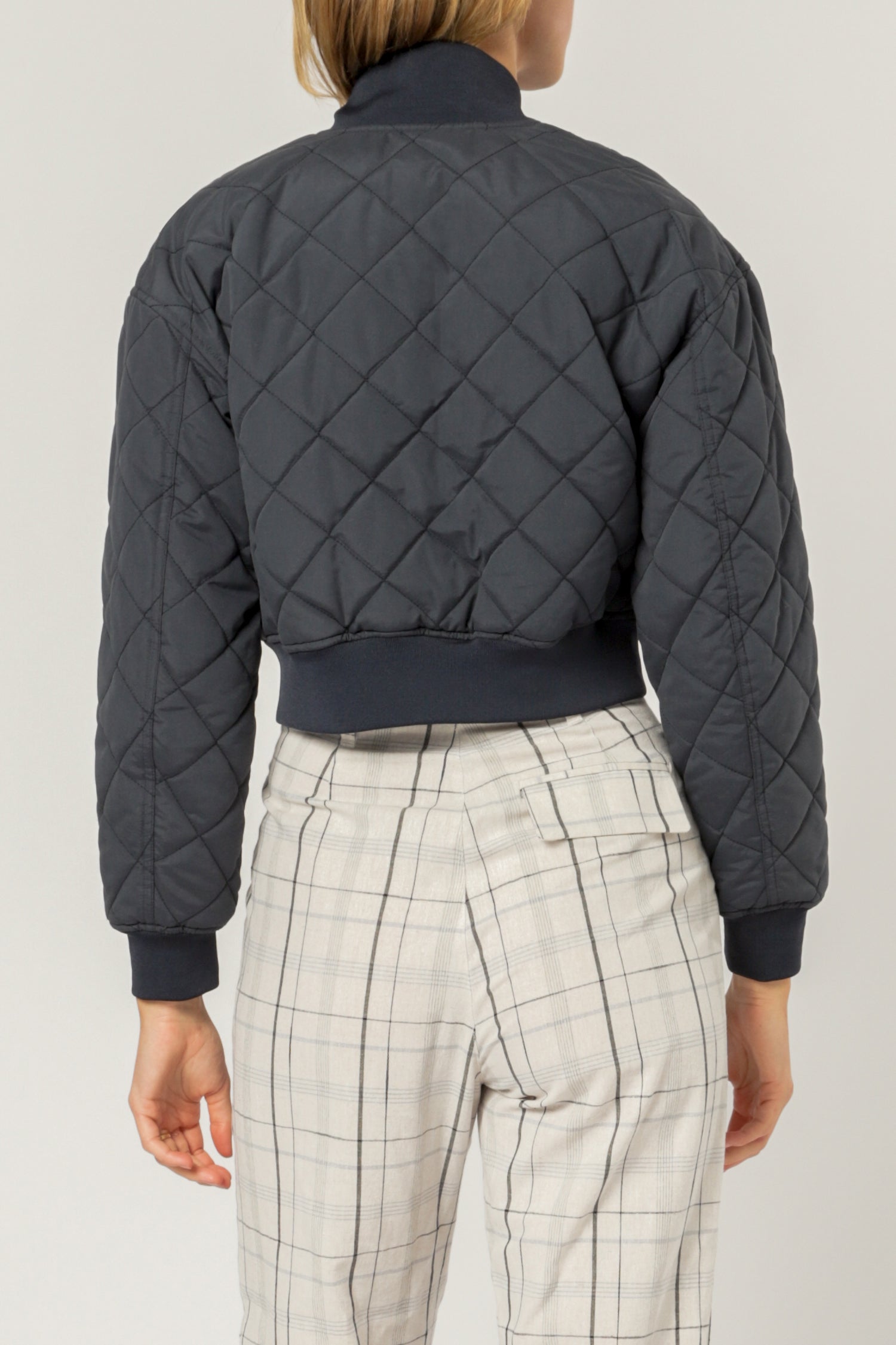 Nude Lucy Dahlia Bomber Jacket Washed Navy Jackets 