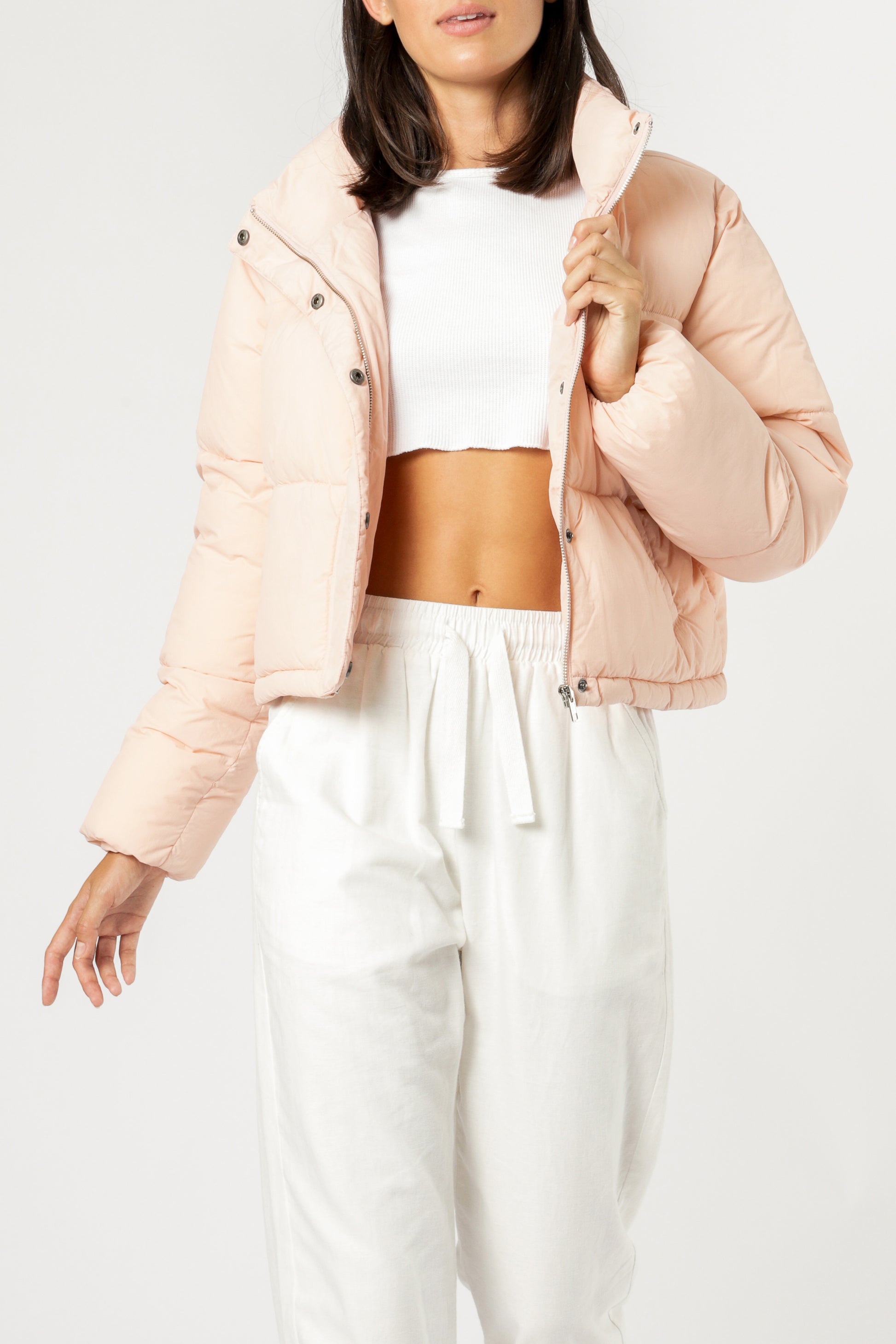 Nude Lucy Topher Puffer Jacket Mineral Pink Jackets 
