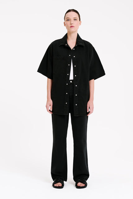 BLAISE OVERSIZED SHIRT-Coal