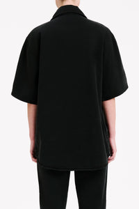 Nude Lucy Blaise Oversized Shirt in a Dark Grey In a Brown Coal Colour