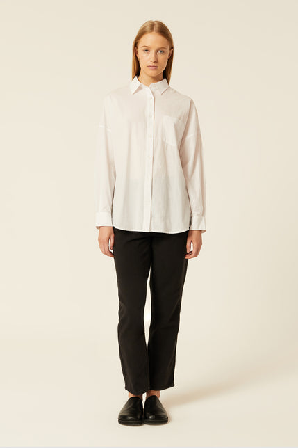 NAYA WASHED COTTON SHIRT-White