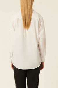 Nude Lucy Naya Washed Cotton Shirt in White