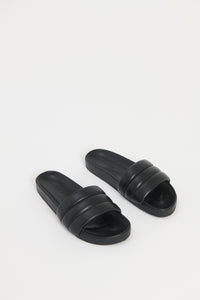 Nude Lucy Classic Leather Slide in Black