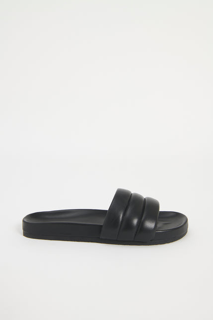 CLASSIC LEATHER SLIDE-Black