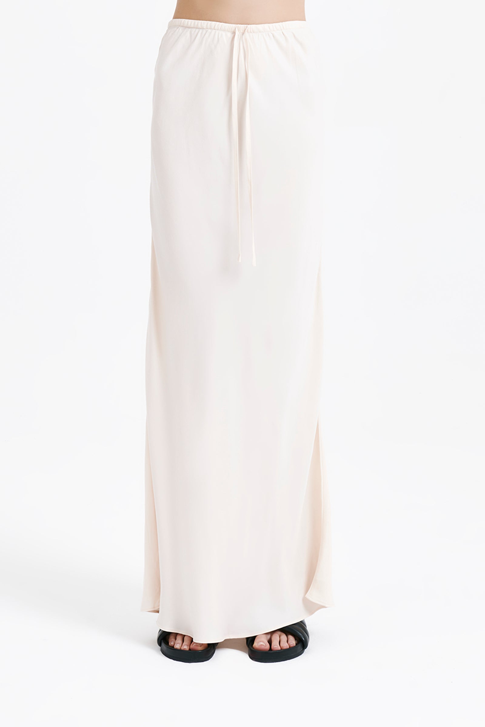 Nude Lucy Ari Cupro Skirt In White Cloud 