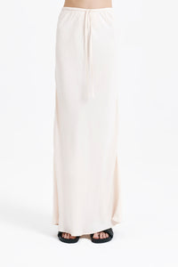 Nude Lucy Ari Cupro Skirt in White Cloud