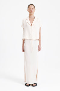 Nude Lucy Ari Cupro Skirt in White Cloud