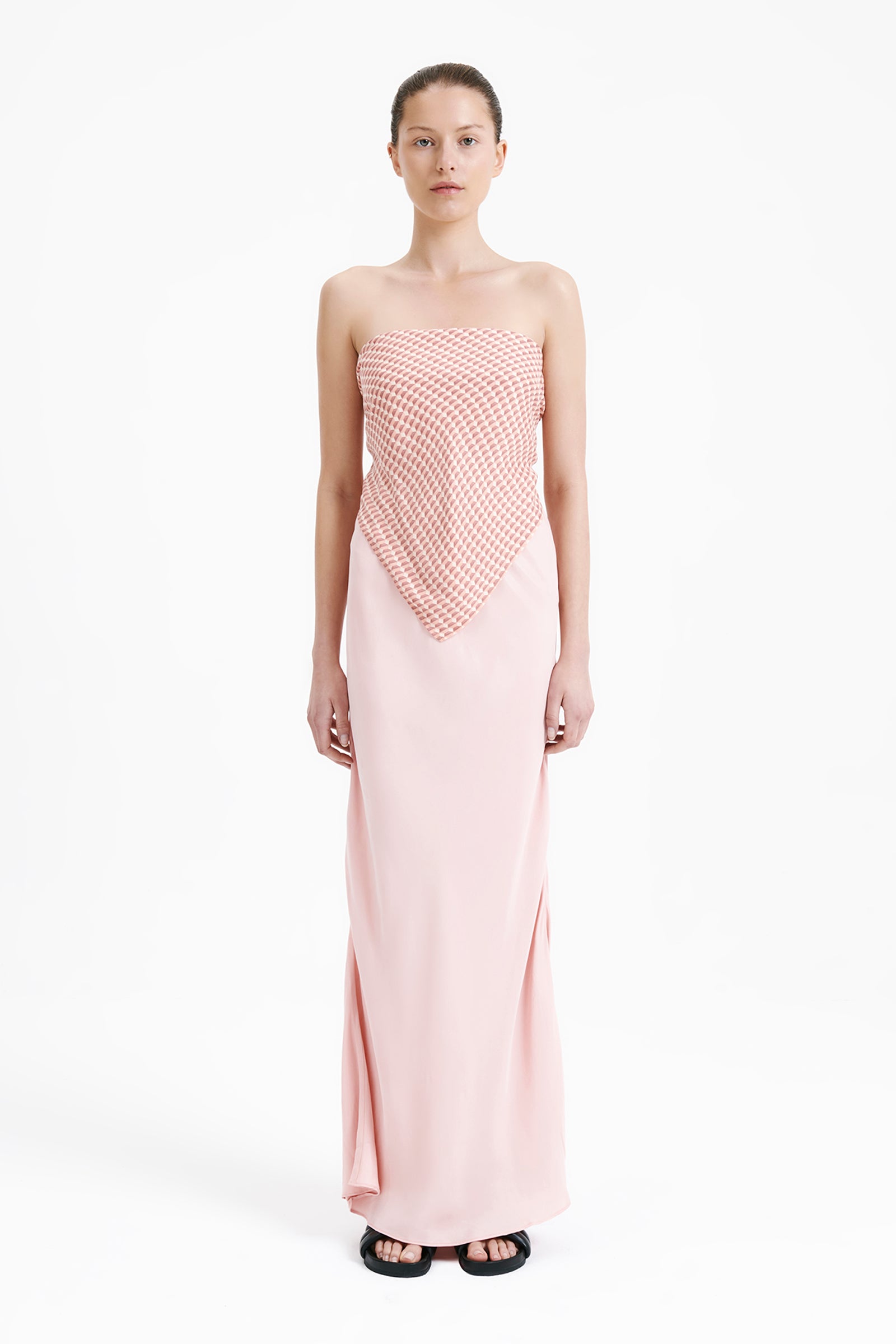 Nude Lucy Ari Cupro Skirt In A Light Pink Guava Colour 