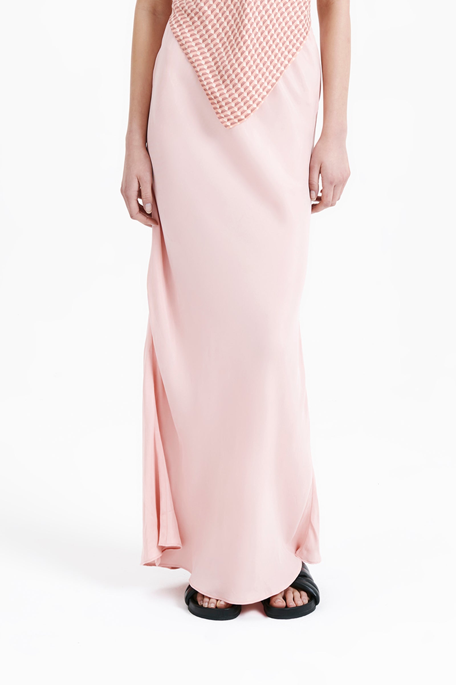 Nude Lucy Ari Cupro Skirt In A Light Pink Guava Colour 