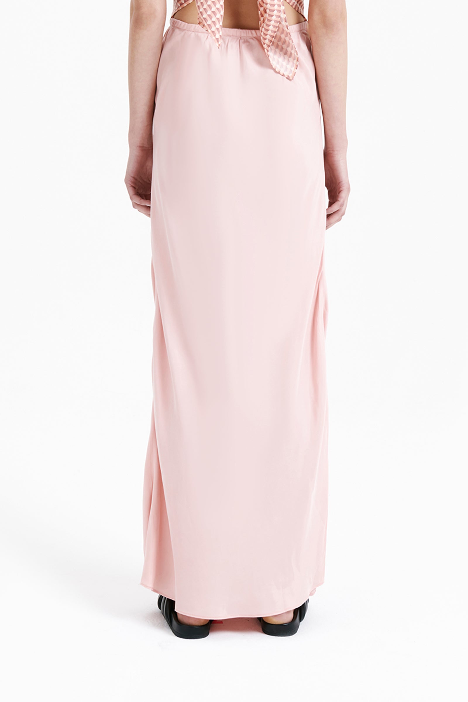 Nude Lucy Ari Cupro Skirt In A Light Pink Guava Colour 