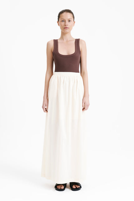 HUDSON MAXI SKIRT-Cloud