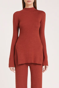 Nude Lucy Malo Knit Tunic in Sienna