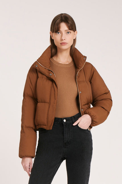 TOPHER PUFFER JACKET-Toffee
