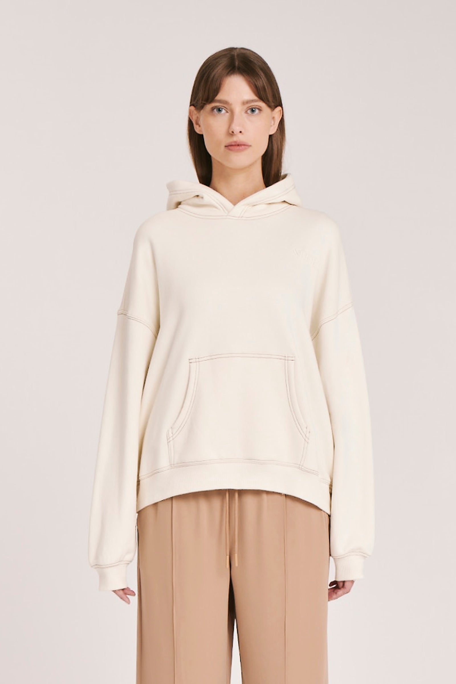 Nude Lucy Beau Hoodie In White Cloud 