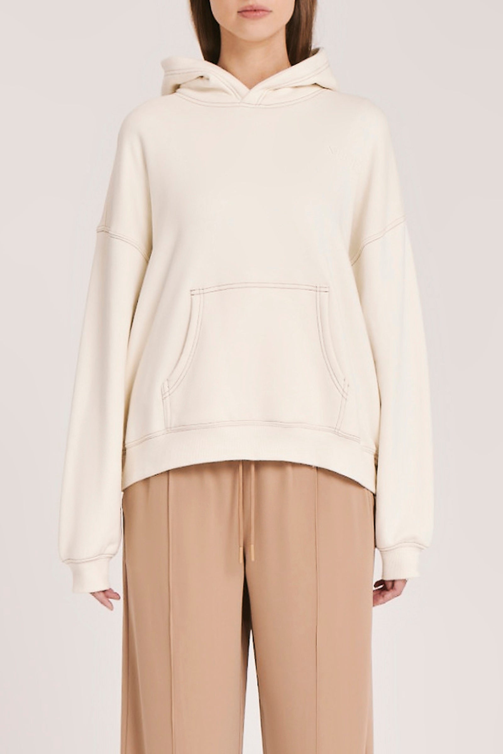 Nude Lucy Beau Hoodie In White Cloud 