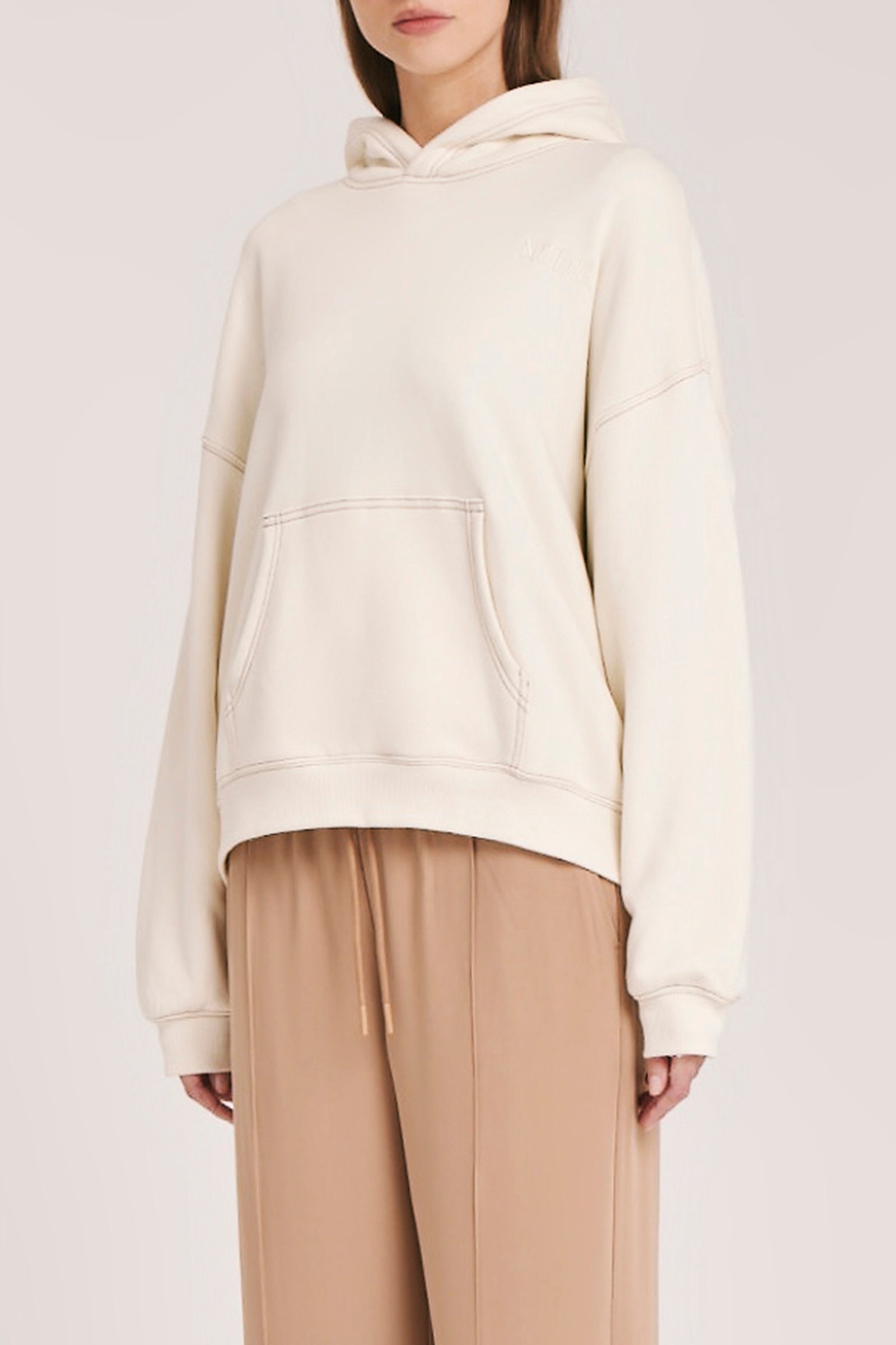 Nude Lucy Beau Hoodie In White Cloud 