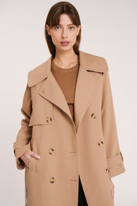 Nude Lucy Camden Trench Coat In a Brown Oak Colour