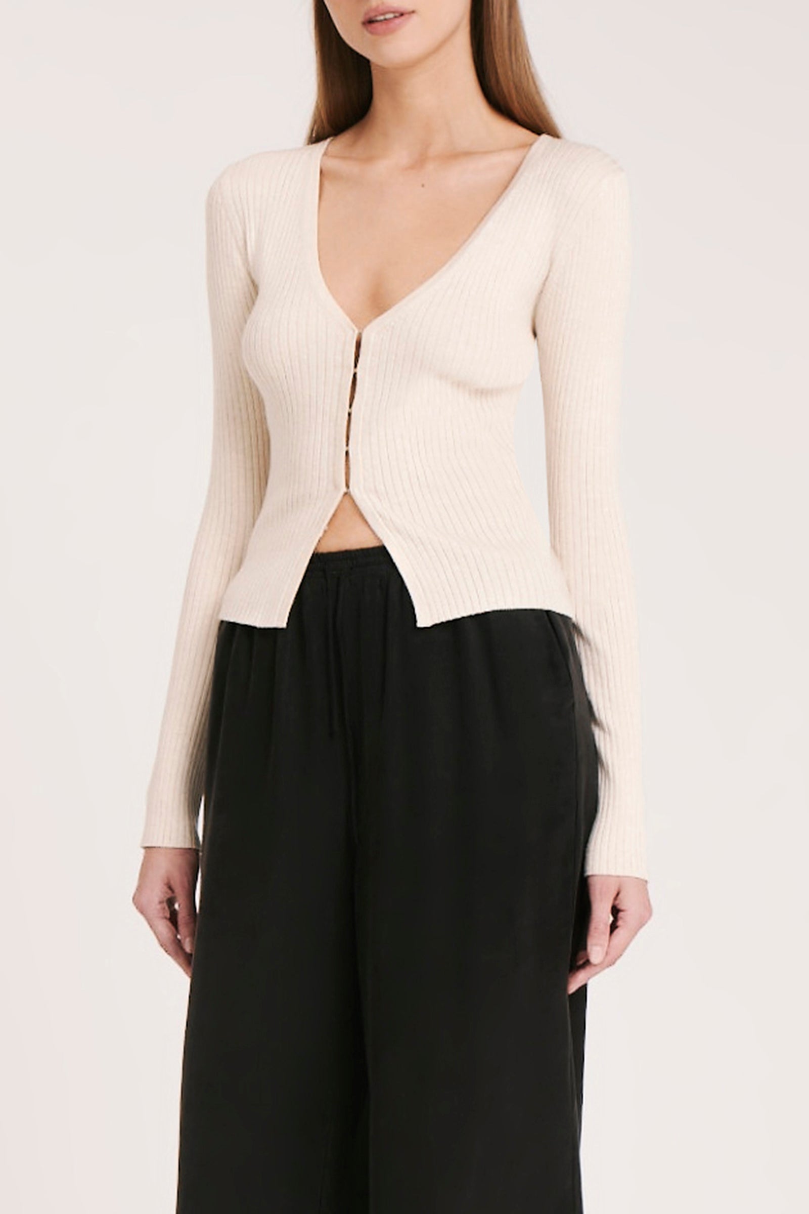 Nude Lucy Lyon Knit Cardigangan In White Cloud 