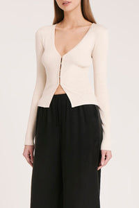 Nude Lucy Lyon Knit Cardigangan in White Cloud
