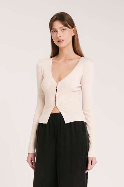 LYON KNIT CARDIGAN-Cloud