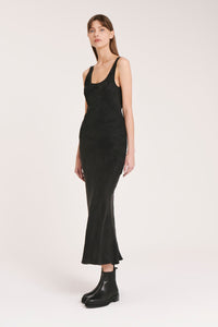 Nude Lucy Ines Cupro Slip Dress in Black