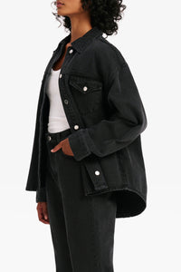 Nude Lucy Organic Denim Jacket Washed in Black