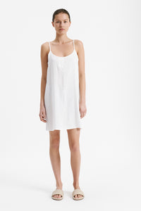 Nude Lucy Lounge Linen Dress in White