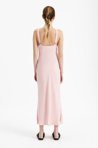 Nude Lucy Harlow Cupro Slip Dress in a Light Pink Guava Colour