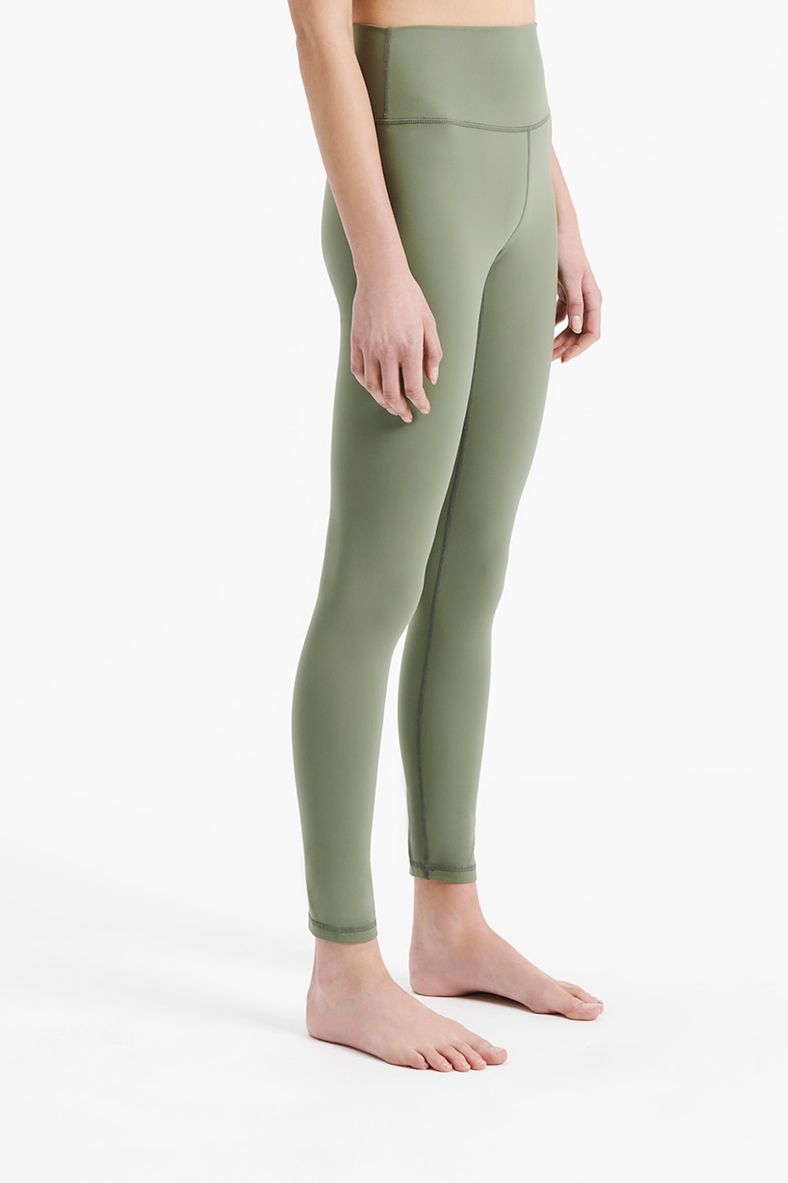 Nude Lucy Nude Active Full Length Tights In a Green Willow Colour
