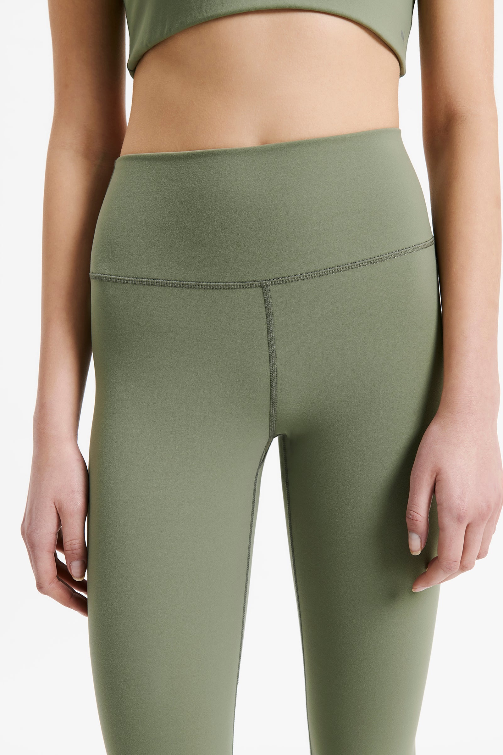 Nude Lucy Nude Active Full Length Tights In a Green Willow Colour