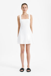 Nude Lucy Breanna Linen Mini Dress in White