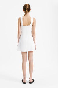 Nude Lucy Breanna Linen Mini Dress in White