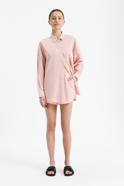 NAYA WASHED COTTON SHORT-Guava