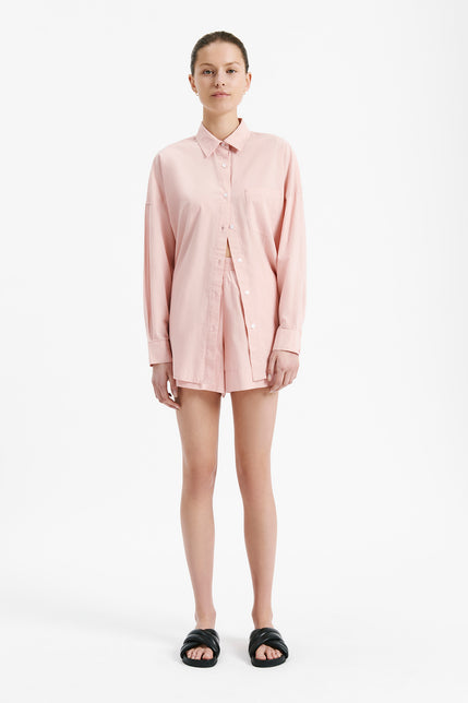NAYA WASHED COTTON SHIRT-Guava