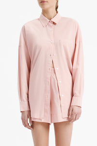 Nude Lucy Naya Washed Cotton Shirt in a Light Pink Guava Colour