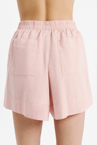 Nude Lucy Naya Washed Cotton Short in a Light Pink Guava Colour