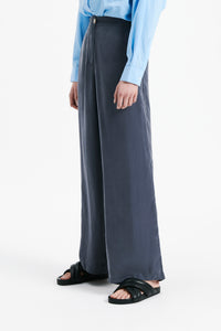 Nude Lucy Ari Cupro Pant in a Purple Indigo Colour