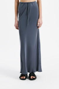 Nude Lucy Ari Cupro Skirt in a Purple Indigo Colour