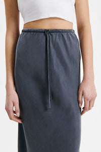 Nude Lucy Ari Cupro Skirt in a Purple Indigo Colour