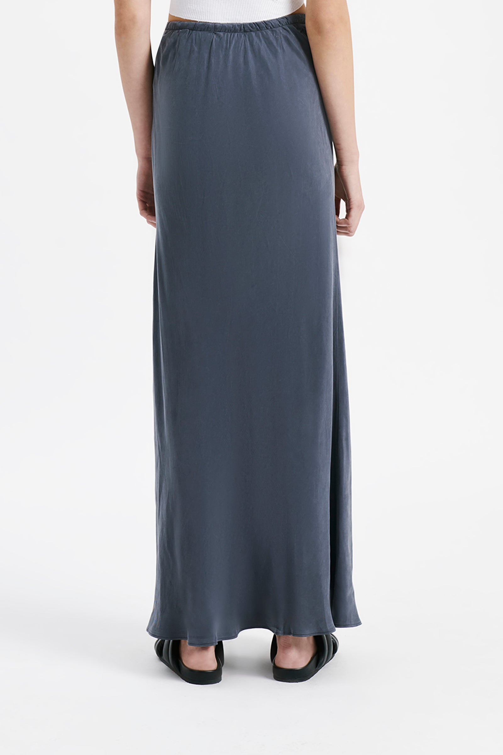 Nude Lucy Ari Cupro Skirt In A Purple Indigo Colour 