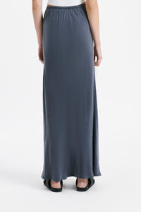 Nude Lucy Ari Cupro Skirt in a Purple Indigo Colour