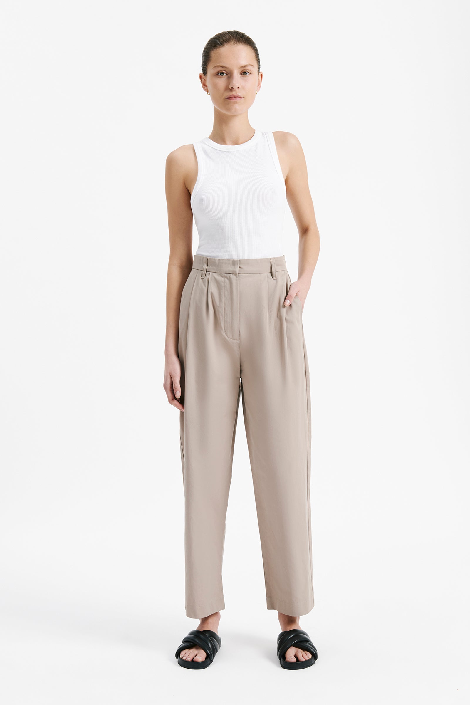 Nude Lucy Dune Pant In A Light Brown Mink Colour 