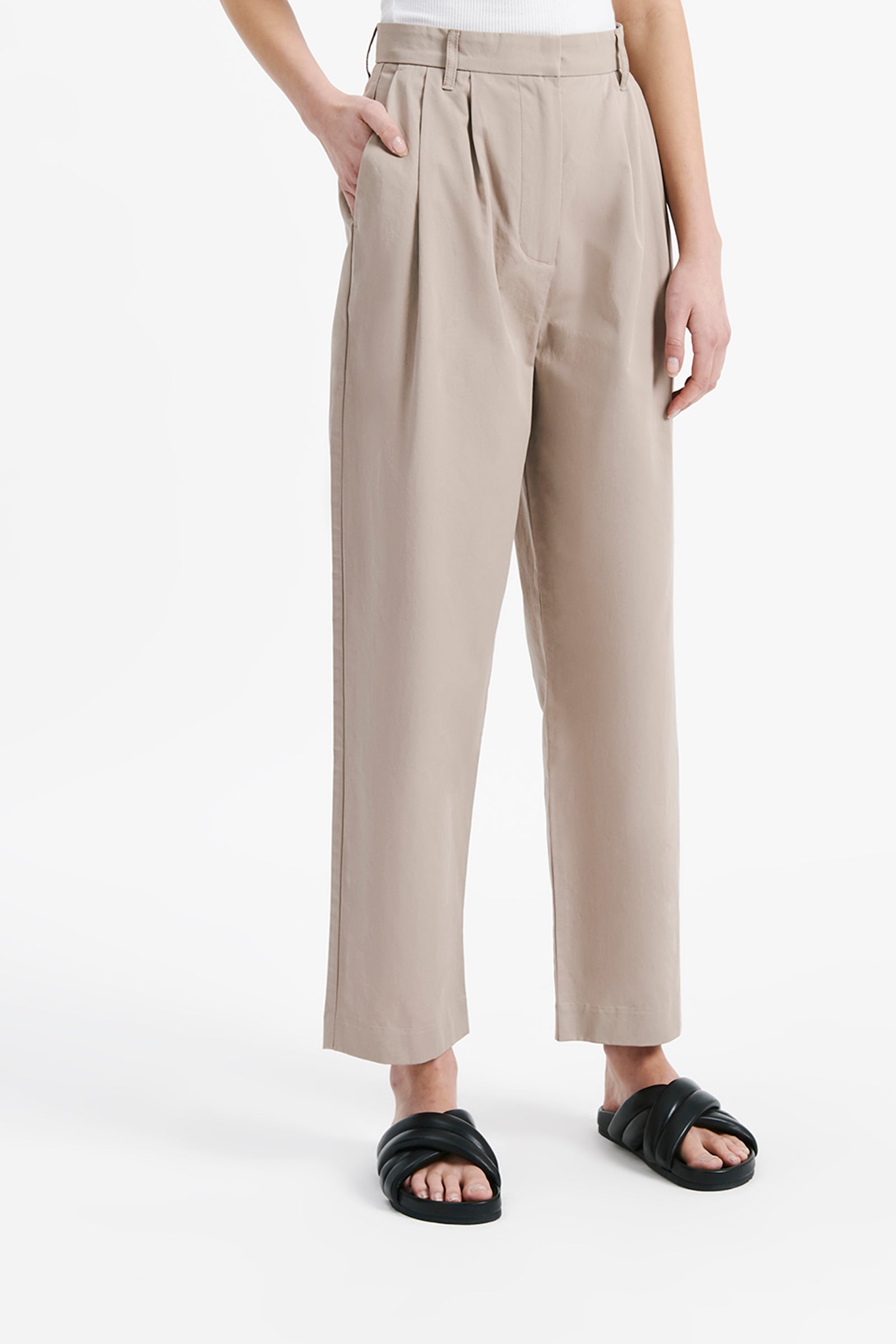 Nude Lucy Dune Pant In A Light Brown Mink Colour 