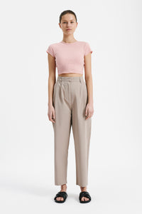 Nude Lucy Cameron Waffle Tee in a Light Pink Guava Colour