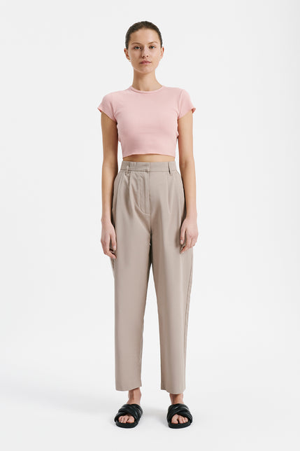 CAMERON WAFFLE TEE-Guava