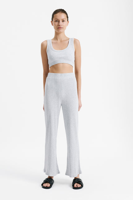 LOUNGE RIBBED CULOTTE-Grey Marle