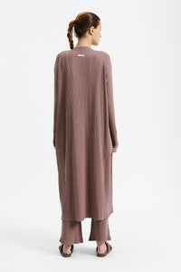Nude Lucy Lounge Rib Cardigangan in Soot
