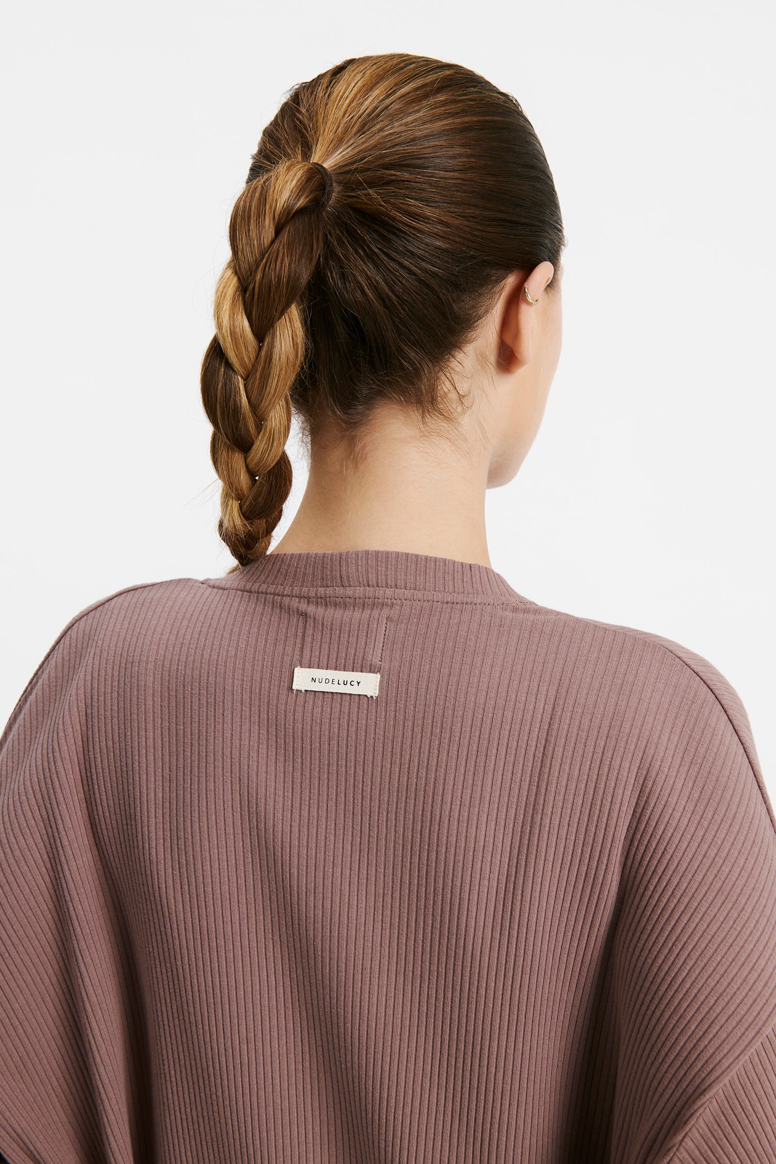 Nude Lucy Lounge Rib Cardigangan In Soot 